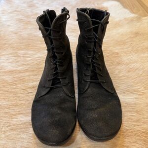 Marsell Black Suede Lace-Up Ankle Boots